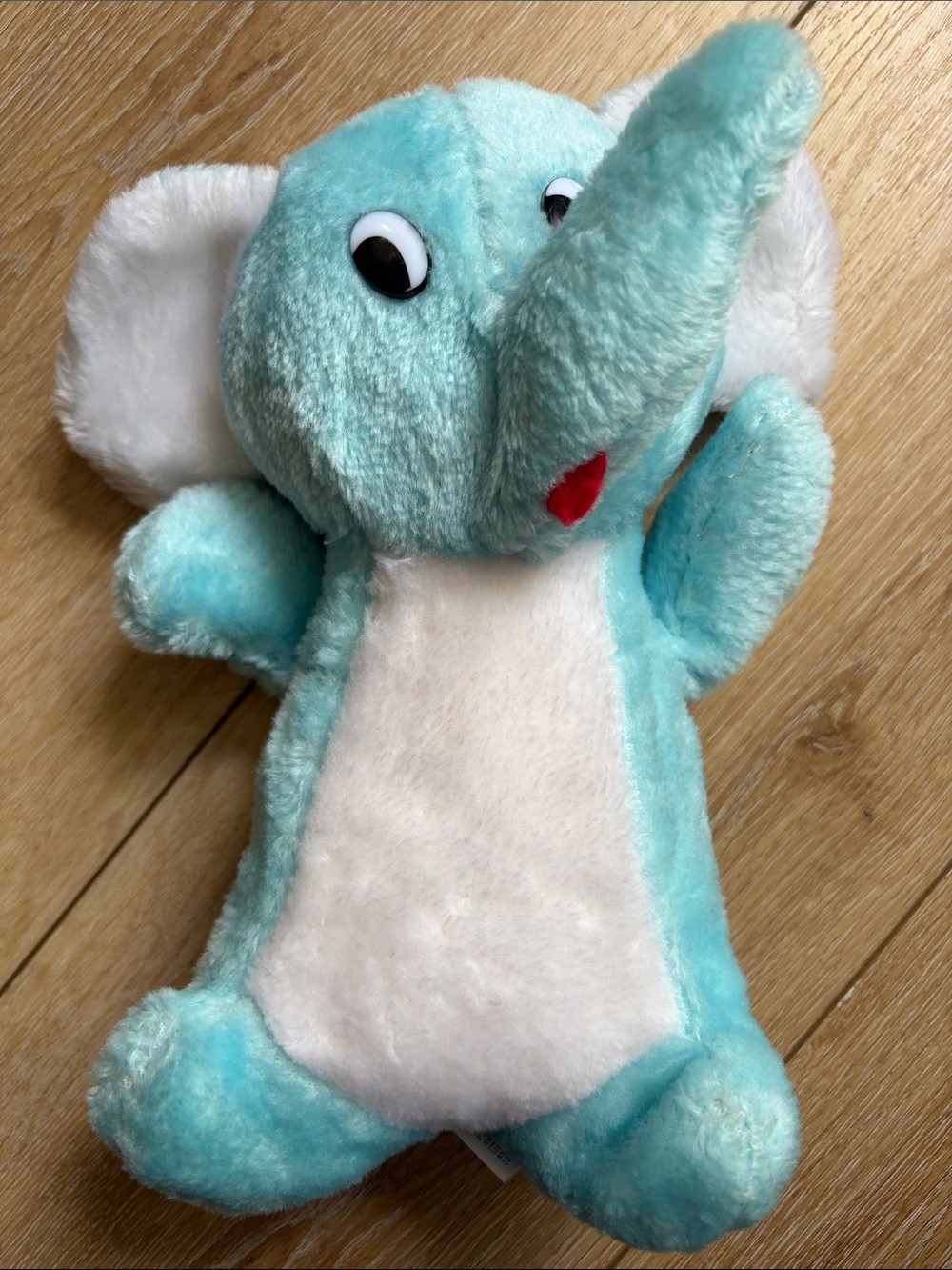 Vintage ACE Novelty Plush Blue Elephant Stuffed Animal